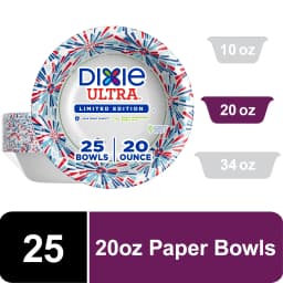 Dixie Ultra Summer Design Disposable Paper Bowls, 20 oz, Multi-Color, 25 Count - Thumbnail 1