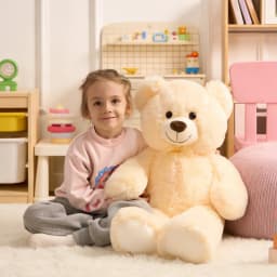 HollyHOME 36 Inch Giant Teddy Bear Big Plush Stuffed Animal Soft Cuddly Toy Gift for Girlfriend Kids Valentine's Day Beige - Thumbnail 7