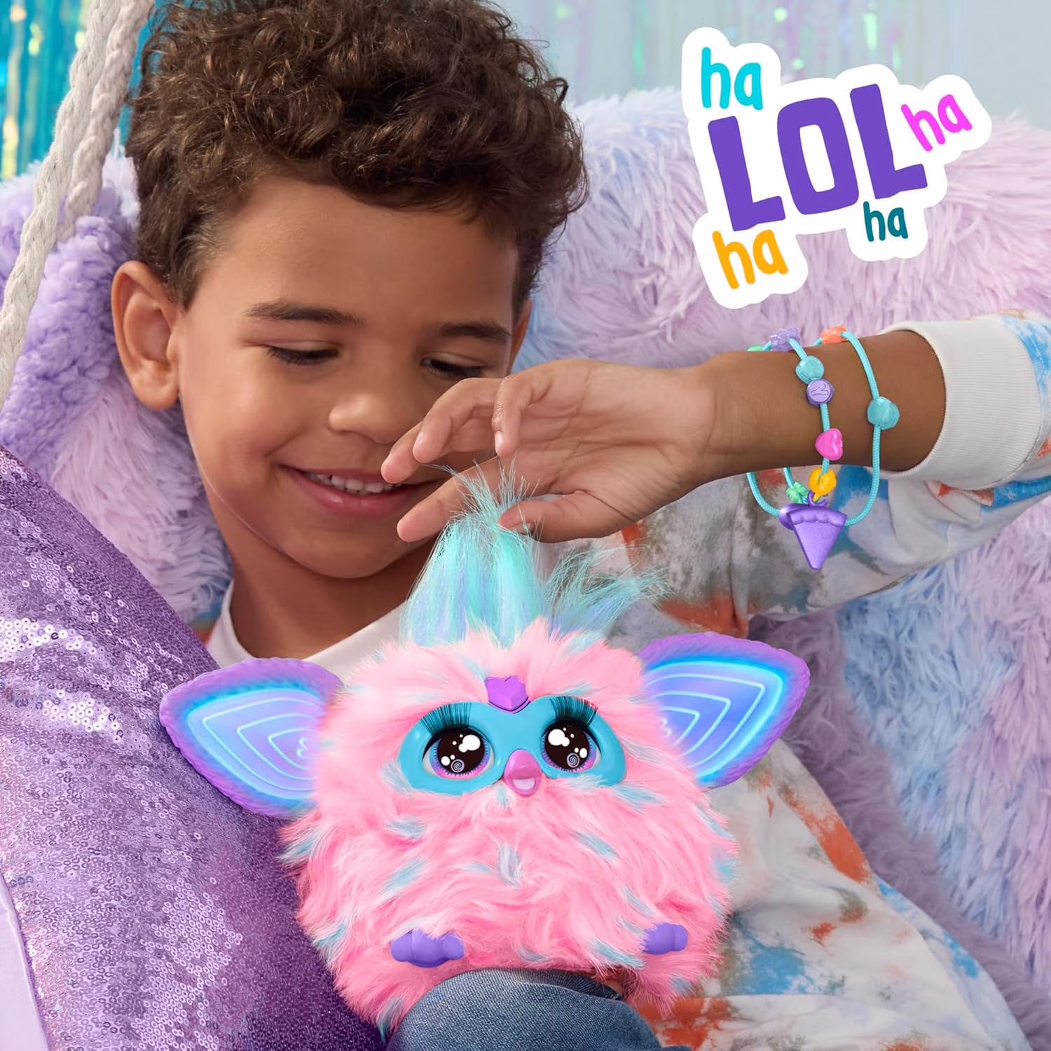 Furby Cotton Candy Interactive Plush Figure - Thumbnail 9