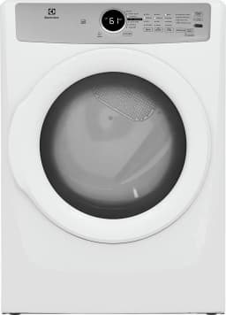 ELFE7337AW 27" Electric Dryer with 8 cu. ft. Capacity 7 Dry Cycles UL Listed Delay Start Control Lock LuxCare Lint Shield Luxury-Quiet Sound System - Thumbnail 1