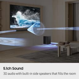 Samsung QN77S85FAEXZA 77 Inch OLED HDR 4K Smart TV with a Samsung HW-B750F B Series Soundbar 5.1 Ch and Subwoofer (2025) - Thumbnail 8