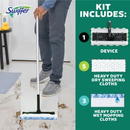 Swiffer Mop & Go Deluxe Kit with Dry & Wet Refills, 1 Handle + 2 Hair Magnet Dry Pads & Wet Pad Refills - Thumbnail 6