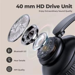 RHEA- Bluetooth Headphones Over Ear, Wireless Headphones Wired With Deep Bass, Noise C - Thumbnail 5