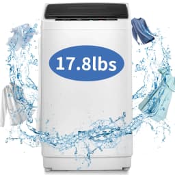 Zimtown Full Automatic Washing Machine, 17.8 lbs Top Load Portable Washer with Drain Pump - Thumbnail 1