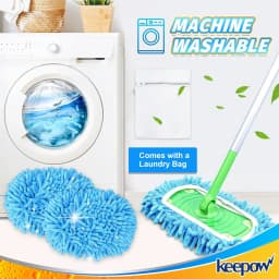 KEEPOW Dry Sweeping Cloths for Sweeper Mop - Dry Pads Refills for Floor Mopping and Cleaning - Pet Heavy Duty Dusters Refills (2 Pack) - Thumbnail 7