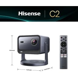 Restored Hisense C2 Laser Mini Projector, 65-300", Gimbal Design, 4K, Triple Color Laser, 110% BT.2020 - Thumbnail 7