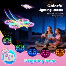 Kid Drone for Kids, Drone for Kid with LED Lights, Mini Drone for Kid, Toy Drone Quadcopter Remote Controls Drone for Children Boys Girls, Small - Thumbnail 6