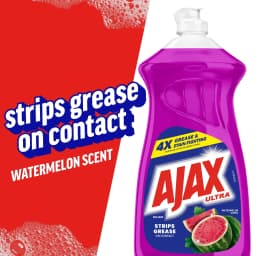 Ajax Ultra Liquid Dish Soap, Strips Grease, Mess-Free, Easy-Flip Cap, Watermelon Scent, 52 fl oz - Thumbnail 2