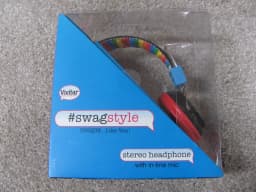 RHEA- Brand New Vivitar Swagstyle Stereo Headphones With In-Line Mic (I Love Peace) - Thumbnail 1