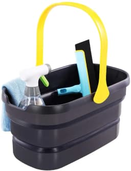 Eyliden Collapsible Plastic Bucket with Handle, 10L Capacity, Black, Utility Storage and Cleaning Pail - Thumbnail 7