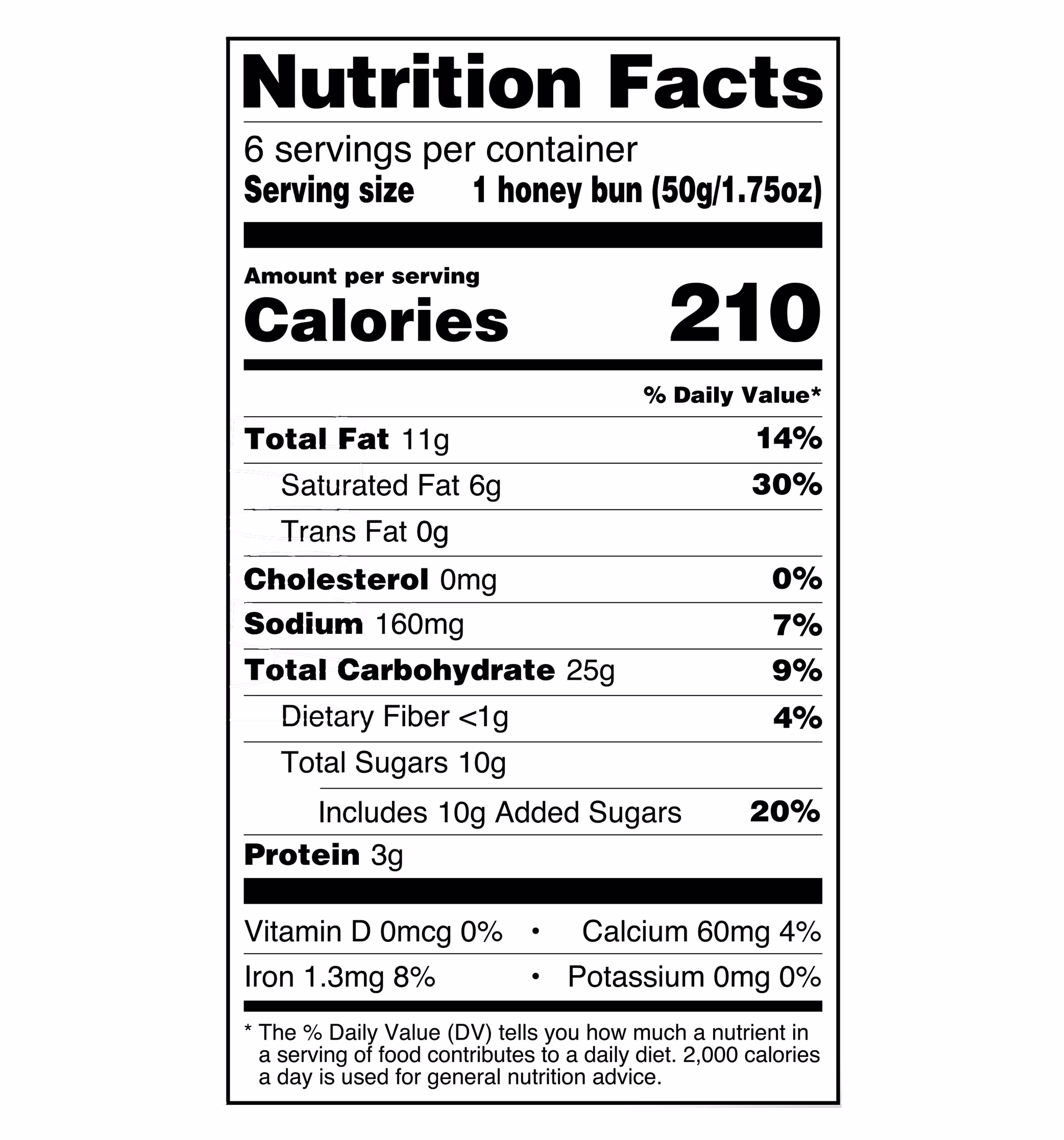 Great Value Glazed Honey Buns, 10.5 oz, 6 Count - Thumbnail 4