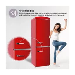 Conserv Appliances Bottom Mount Retro Refrigerator, Red - Thumbnail 9