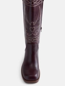 No Boundaries Women's Bird Embroidered Block Heel Boots - Thumbnail 5