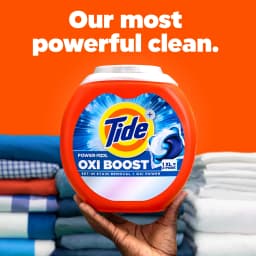 Tide PODS Laundry Detergent Pacs, Oxi Boost Power PODS with Stain Remover and Oxi Power, 45 count - Thumbnail 2