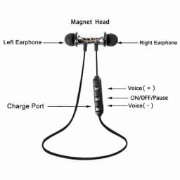 RHEA- Xt11 Bluetooth Earbuds 5.0 Magnetic Headphones, Bluetooth 5.0 Noise Cancelling - Thumbnail 6