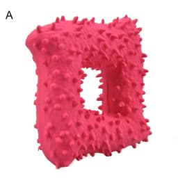 Visland Dog Chew Toy Flat Bones Shape Squeaky, Durable Natural Rubber Dog Teeth Cleaning Toothbrush for All Aggressive Chewers Small/Medium/Large - Thumbnail 5
