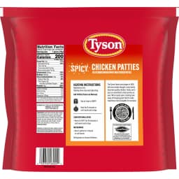 Tyson White Meat Spicy Breaded Chicken Patties, 23 oz (Frozen, Fully Cooked) - Thumbnail 12