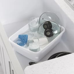 (2 pack) Sterilite 8 Qt. Dishpan, Multi-Purpose Plastic Wash Tub, Kitchen, Sink, White - Thumbnail 5