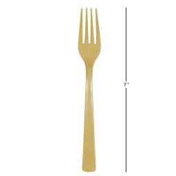 24 Count Gold Disposable Plastic Forks by Way To Celebrate - Thumbnail 8