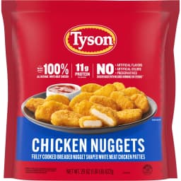 Tyson Frozen White Meat Chicken Nuggets, 29 oz, 11g Protein per Serving (Fully Cooked) - Thumbnail 11