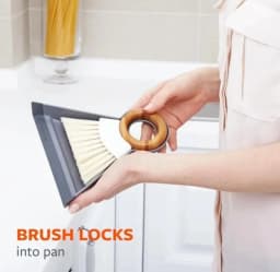 New Knack - Tiny Team Mini Compact Brush & Dustpan Set, Portable Handheld Broom For Home - Thumbnail 3