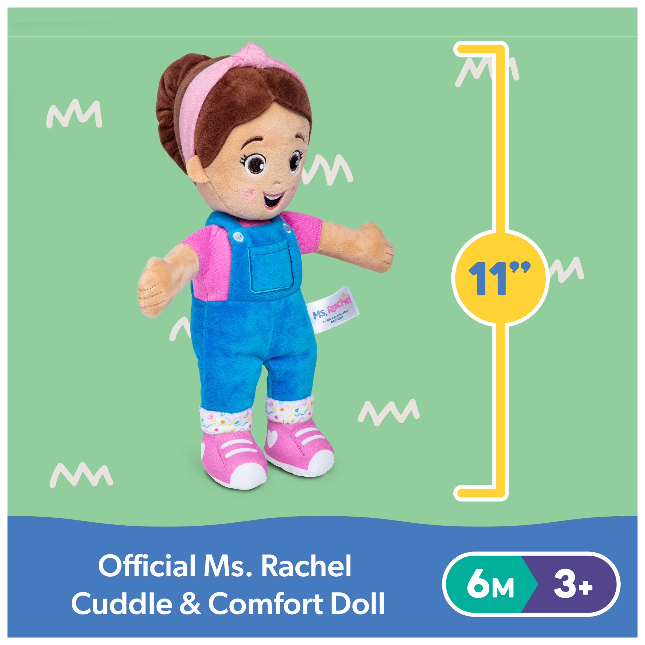 Ms. Rachel Official Basic 11-Inch Cuddle & Comfort Plush Doll for Ages 6 Months - Thumbnail 2