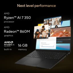 ASUS Vivobook S16 AI Laptop, 16" 3K 2880 x 1800 OLED 120Hz Display, Win 11 Home(16GB DDR5 RAM | 512GB SSD) - Thumbnail 2