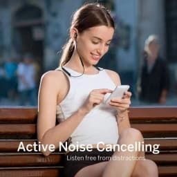 RHEA- Waterproof Wireless Headphones Neckband Sport Retractable Bluetooth Earbuds - Thumbnail 2