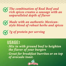 Cacique Gluten Free Beef Chorizo, 9 oz (Refrigerated) - Thumbnail 4