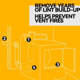 propuri Dryer Vent Cleaner Kit Dryer Lint Vacuum Attachment Brush, Lint Remover, Dryer Vent Vacuum Hose Replacement Parts, Blue - Thumbnail 7