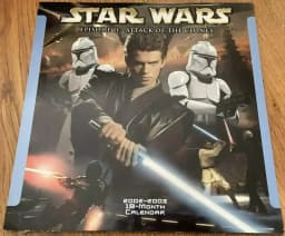 Star Wars Attack of Clones Movie 2002 2003 calendar Hayden Christensen Anakin Skywalker cover - Thumbnail 1