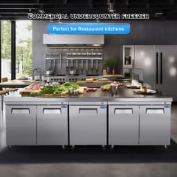 48" Commercial Under Counter Freezer 2 Door 14.1 Cu.ft Undercounter Work Top Freezers ETL Approved(LTL carry) - Thumbnail 3