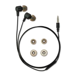 Onn Wired Earphones with Mic and 3.5mm Plug in Black - High-Quality Sound and Comfortable Silicone Ear Tips - Thumbnail 3