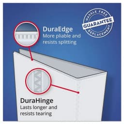 Heavy-Duty Non Stick View Binder With Durahinge And Slant Rings, 3 Rings, 2" Capacity, 11 X 8.5, Light Blue, (5501) | Bundle - Thumbnail 7