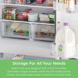Kenmore 17.5 Cu. ft. Capacity Counter-Depth French Door Refrigerator and Freezer with Ice Maker, Stainless Steel - Thumbnail 4