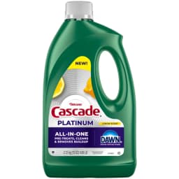 Cascade Platinum Dishwashing Liquid Gel, Lemon, 75oz - Thumbnail 12