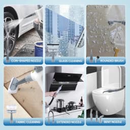 FVSA Handheld Steam Cleaner, 1000W Multi-Surface Cleaner with 9 Accessories, Compact Design, White - Thumbnail 5