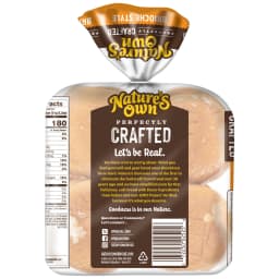 Nature's Own Perfectly Crafted Brioche Style Hamburger Buns, Non-GMO Hamburger Buns, 8 Count - Thumbnail 12