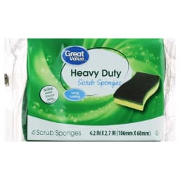 Great Value Heavy Duty Scrub Sponges, 4 Count - Thumbnail 1