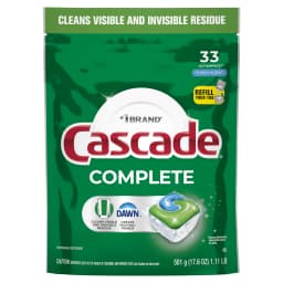 Cascade Complete Dishwasher Pods, Dishwasher Detergent, Dish Detergent Soap, Fresh, 33 Count - Thumbnail 8
