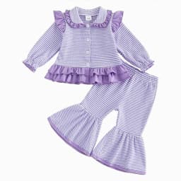 6-12 Months Infant Baby Girl Outfits Fall Winter Clothes Cute Long Sleeve Sweatshirt Tops Pants Set Infant 2Pcs Clothing 6-12 Months 12-24 Months 2T 3T 4T 5T 6T 7T 8T 9T Children - Thumbnail 1
