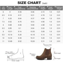 Bocca Women's Dark Brown Chelsea Boots Chunky Heel Ankle Booties Size 9 - Thumbnail 7