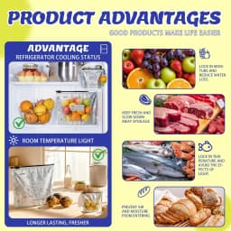 DTFMZOV Reusable Aluminum Foil Sealable Storage Bags 30 Pack, 3 Size Thicken Vacuum Zipper Pouches for Food Preservation, Stand Up Foil Freezer Bags - Thumbnail 7
