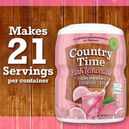 Country Time Pink Lemonade Powdered Drink Mix, 1 Canister, for Flavorful Hydration and Shareable Refreshment, Naturally Flavored with Other Natural - Thumbnail 6