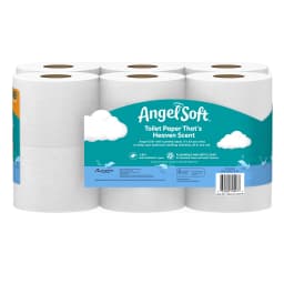 Angel Soft 2-Ply Toilet Paper, Fresh Linen Scented Tube, 12 Mega Rolls, 320 Sheets per Roll - Thumbnail 12