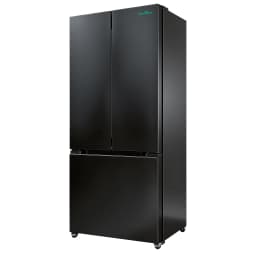iceBlue 30" Black Stainless Steel French Door Refrigerator, Top Fridge and Drawer Freezer, 17.7 Cu. Ft - Thumbnail 2