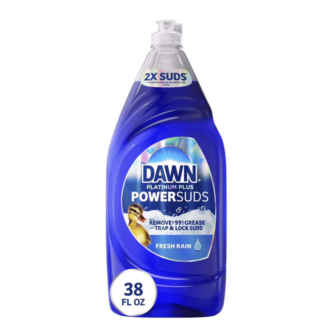 Dawn Platinum Plus PowerSuds Liquid Dish Soap, 38 oz. Bottle - Thumbnail 1