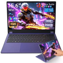 15.6" Touchscreen Laptop FHD Display,Intel Core i3 Processor,8GB RAM 256GB SSD ,Windows 11 Pro MS Office 2024 - Thumbnail 1