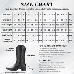 IUV Women's Square Toe Mid-Calf Western Cowboy Boot for Female,Sizes 5-11.5 - Thumbnail 4