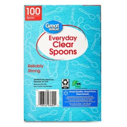 Great Value Everyday Clear Plastic Spoons, 100 Count - Thumbnail 4